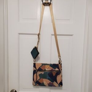 River Island Camoprint Crossbody Bag, Colorful, Lightweight